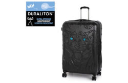IT Luggage Medium Tiger Emboss Crystal Eyes Suitcase - Black